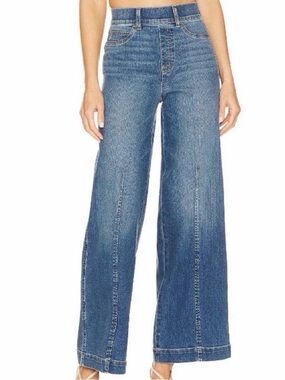 Spanx Wide Leg Seamed Front Jeans - Medium